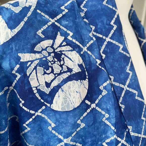 Vintage Daruma Doll Print Kimono: Retro Japanese Cotton Robe - Picture 7 of 7